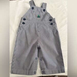 Carter's Navy and White Pinstripe Overalls